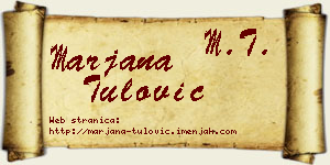Marjana Tulović vizit kartica